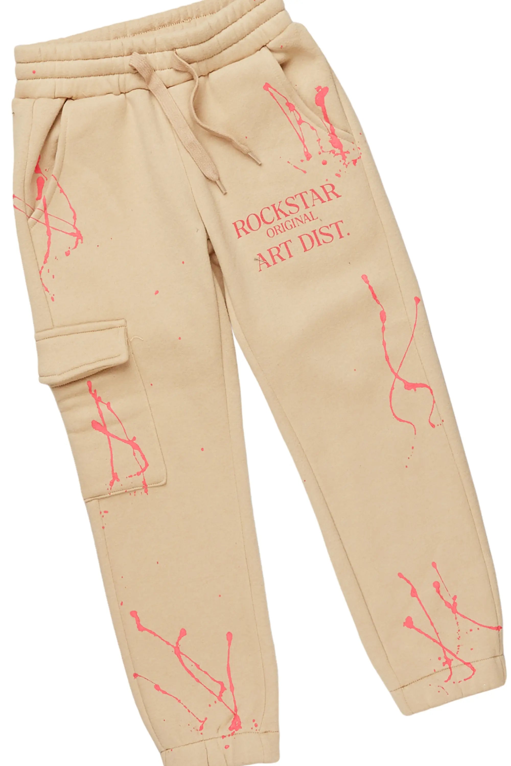 Girls Bass Light Mocha Zip Up Hoodie Pant Set