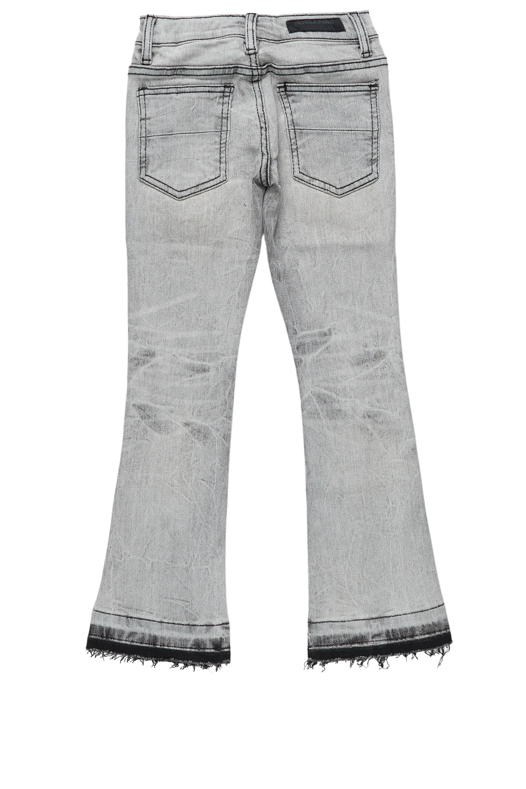 Boys Huxley Light Grey Super Stacked Flare Jean
