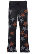 StarLane Black Stacked Flare Jean