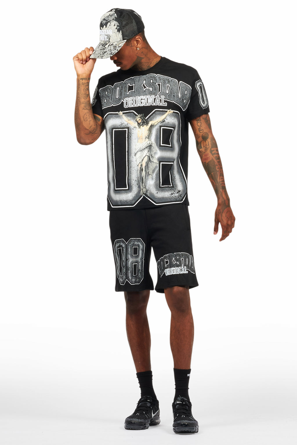 Fields Black/Grey T-Shirt Short Set