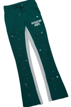 Scottie Green/White Hoodie/Baggy Track Pant Set