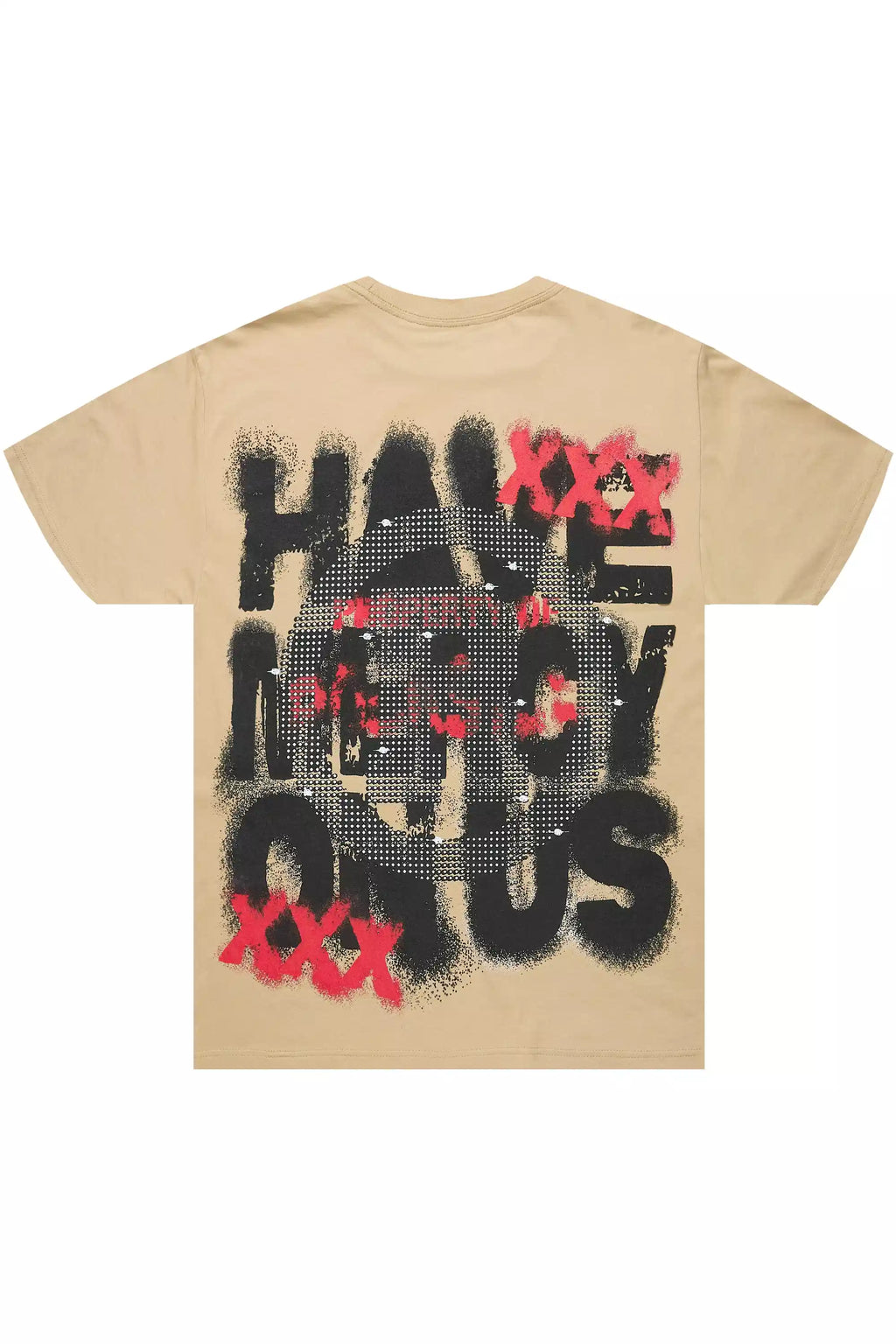 Kyo Beige/Black Oversized Graphic T-Shirt