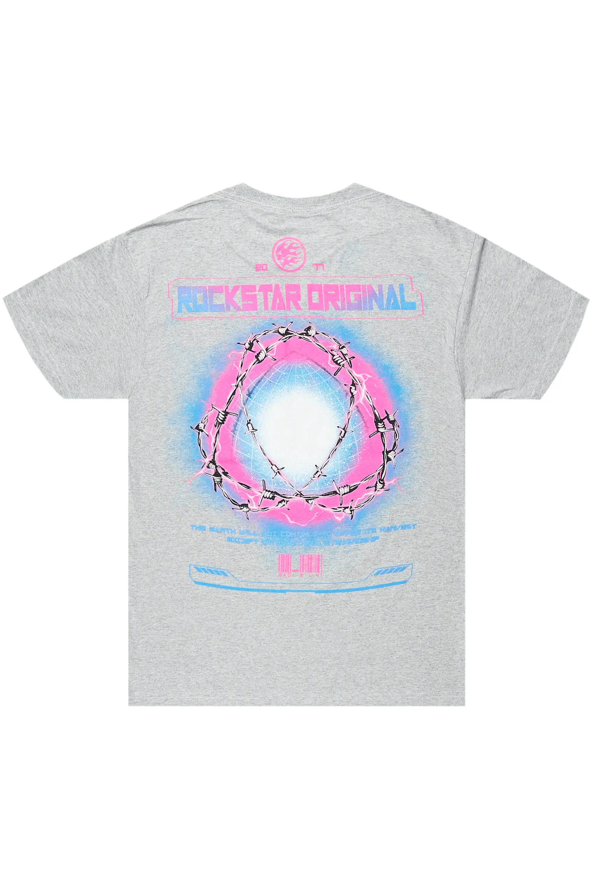 Digital Heather Grey Graphic T-Shirt