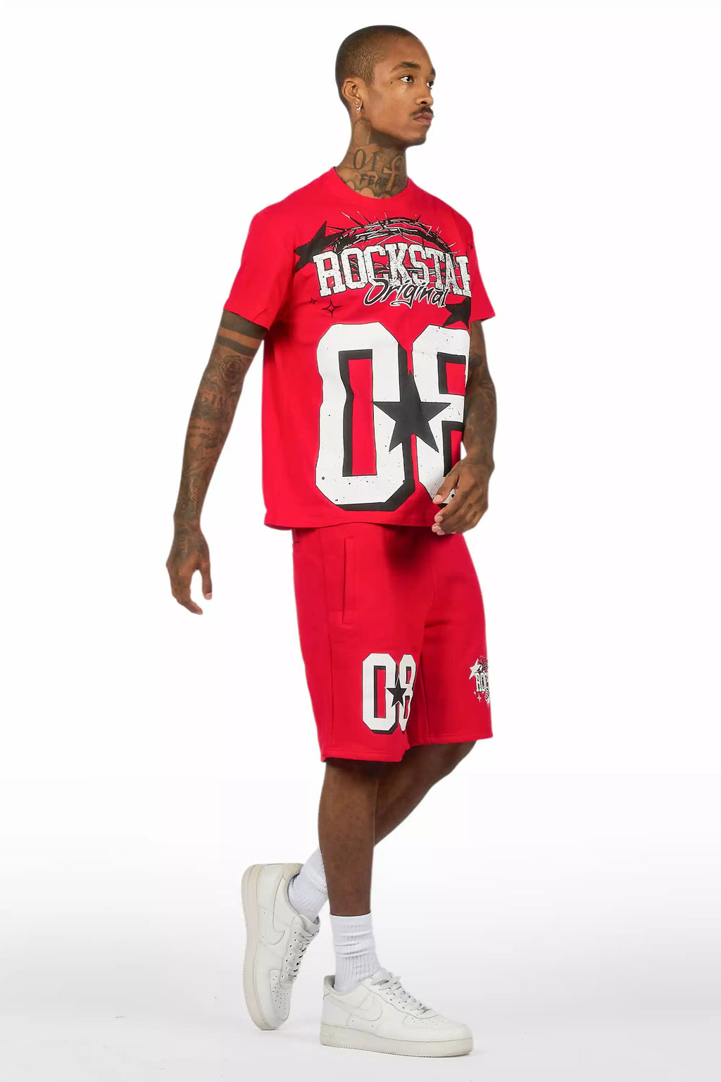 Allstar Red/White T-Shirt Short Set