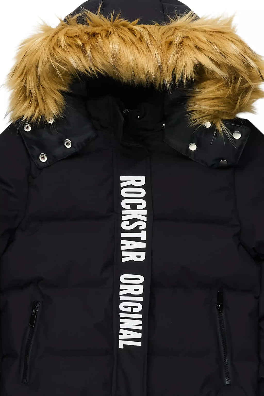 Boys Keoni Black Puffer Jacket