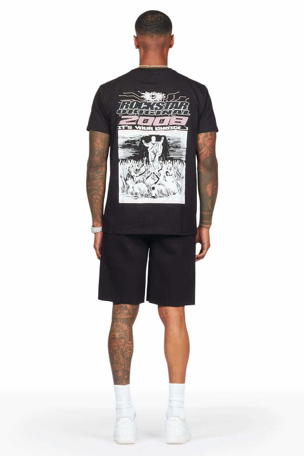 Sky Black T-Shirt/Short Set