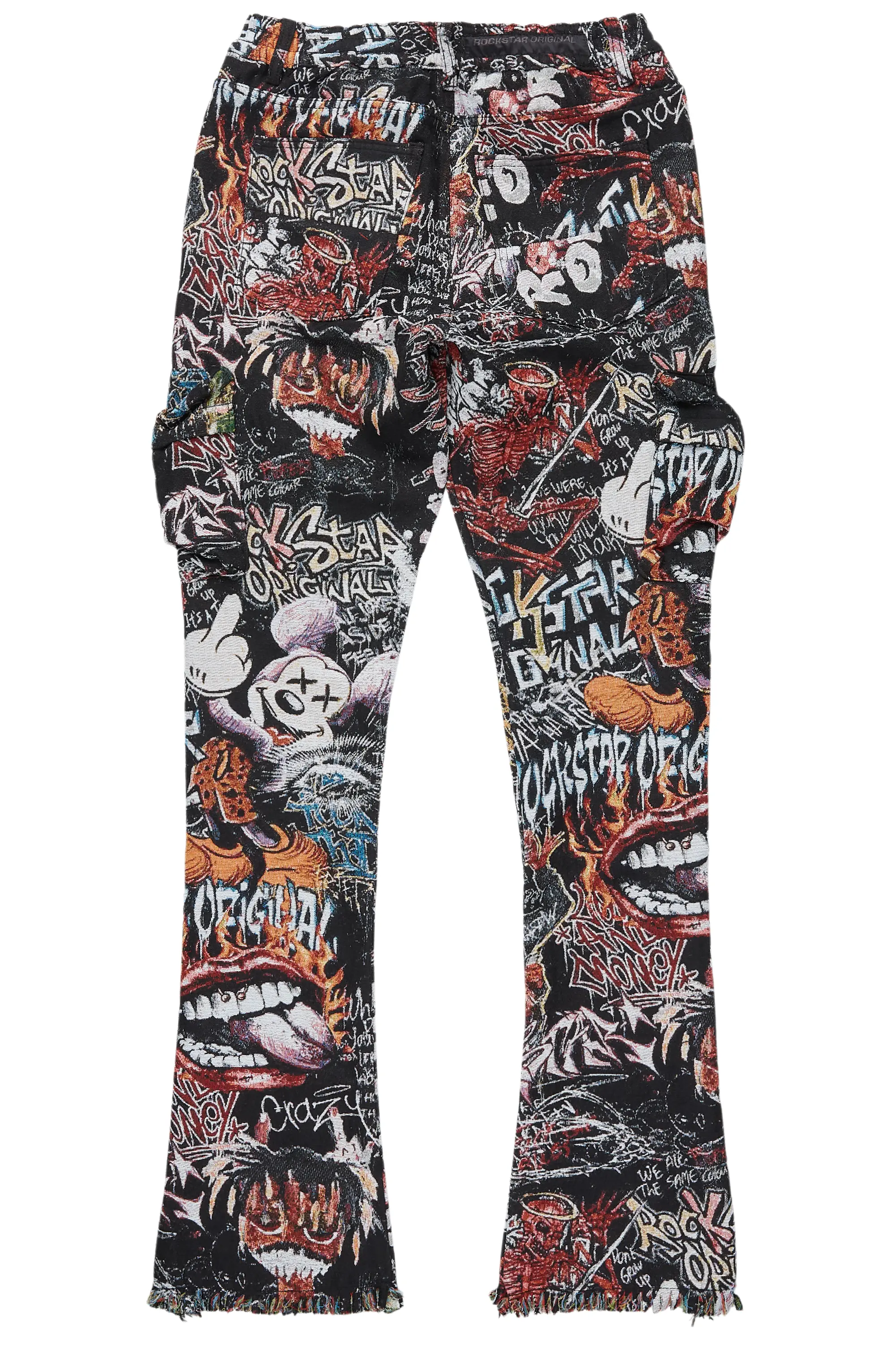 Jari Multi Stacked Tapestry Flare Jean