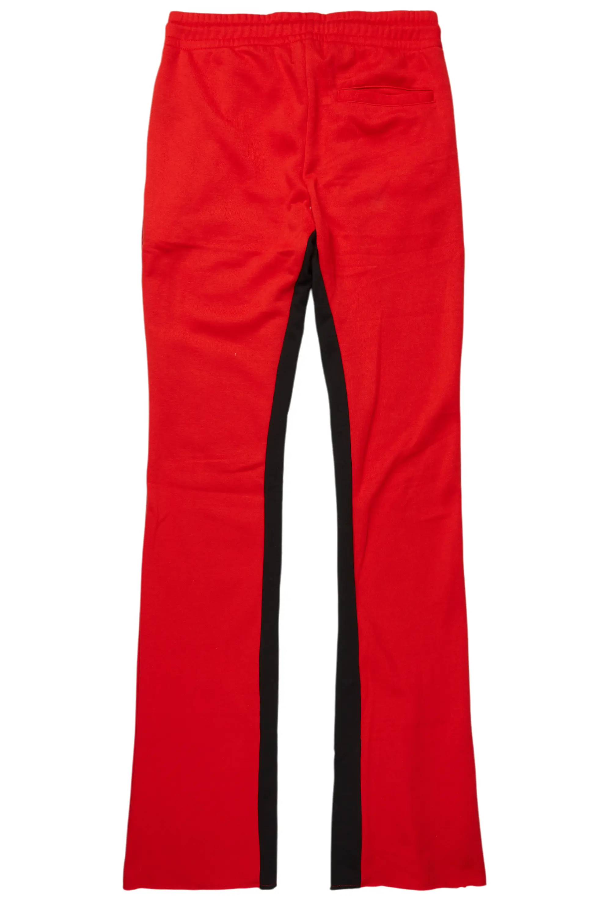 Uko Red Stacked Baggy Track Pant
