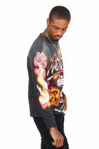 Farren Black Long Sleeve Graphic T-Shirt