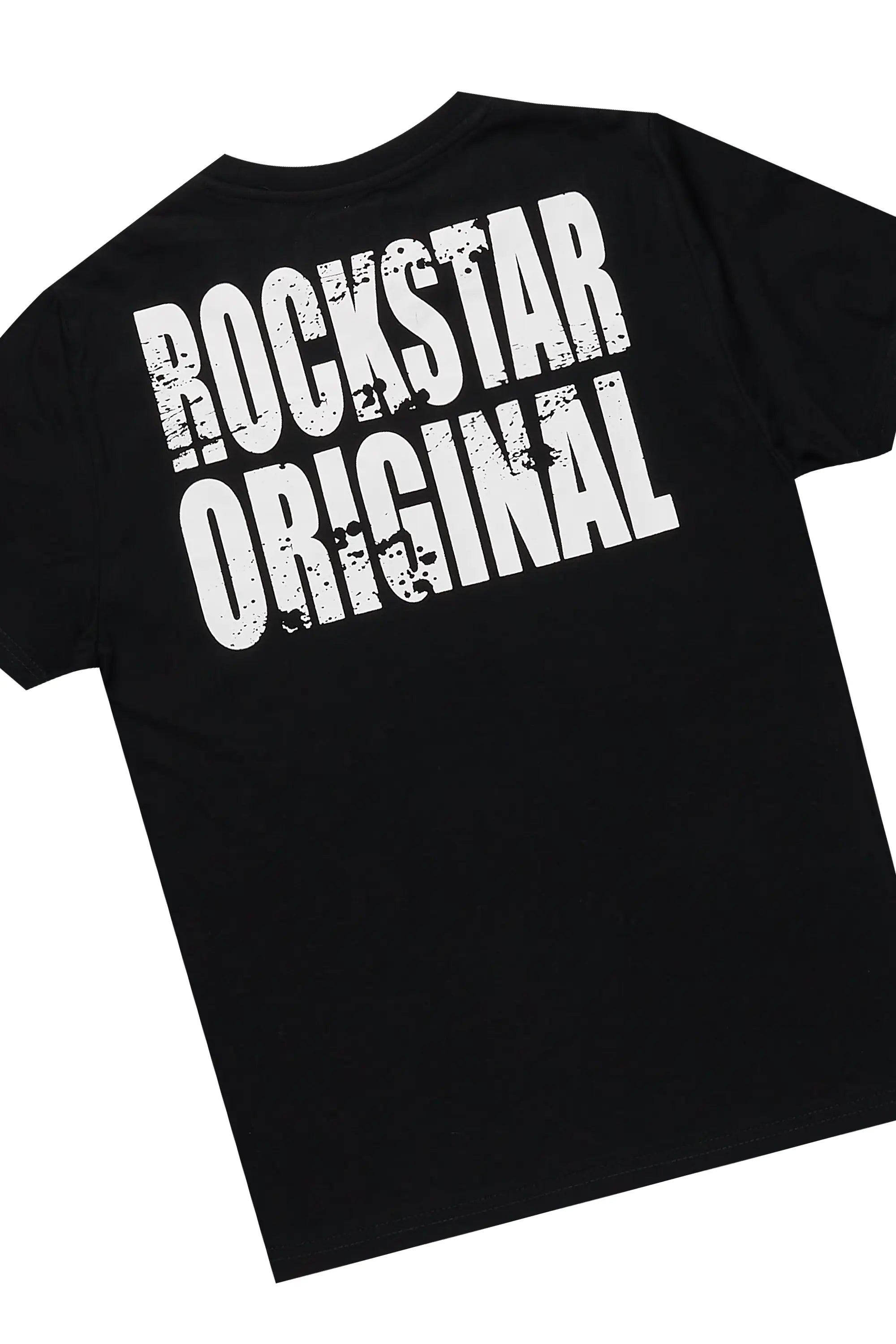 Boys Keve Black T-Shirt Flare Sweat Pant Set