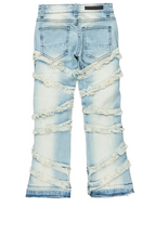 Girls Nora Blue Stacked Flare Jean