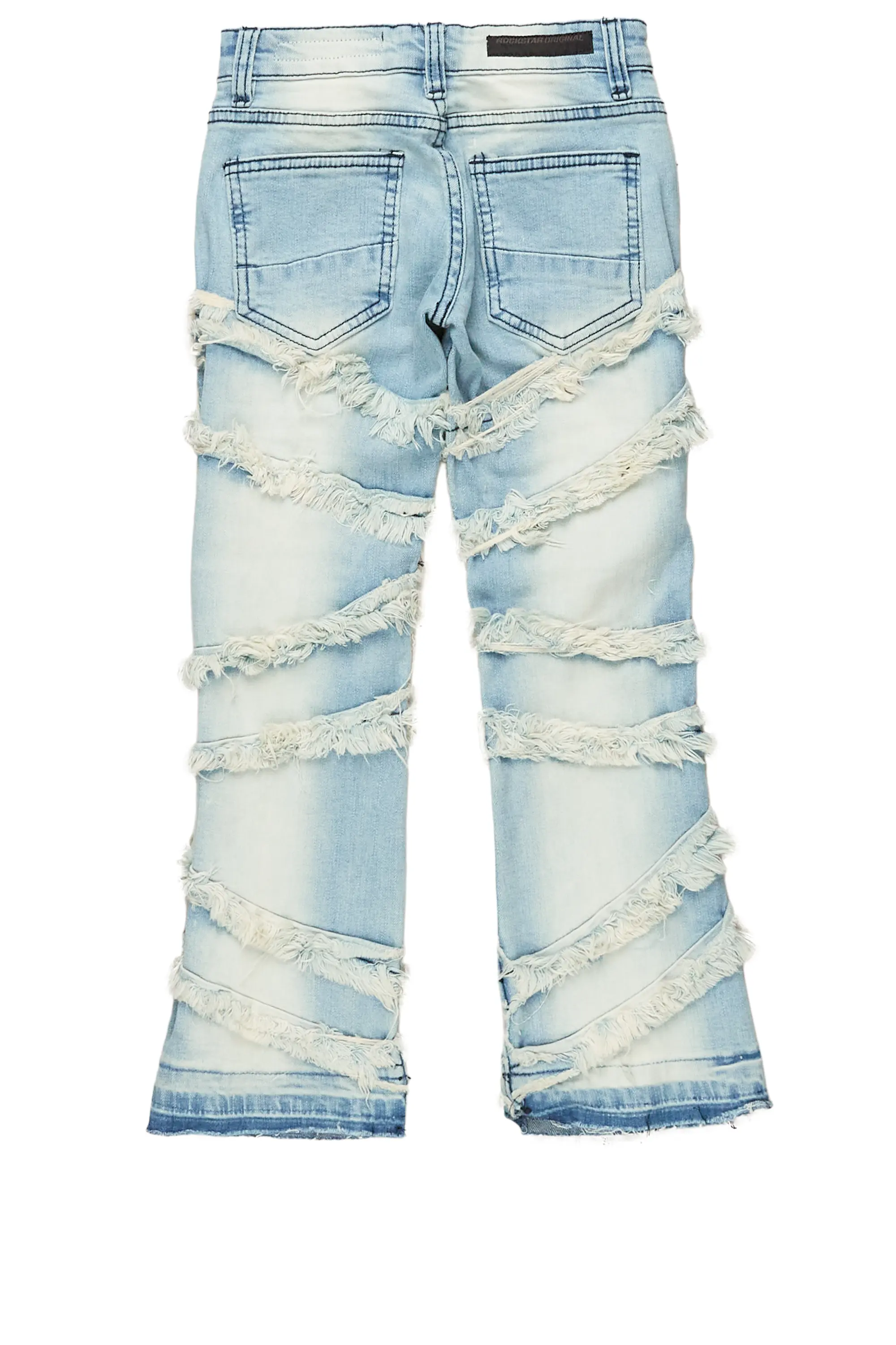 Girls Nora Blue Stacked Flare Jean