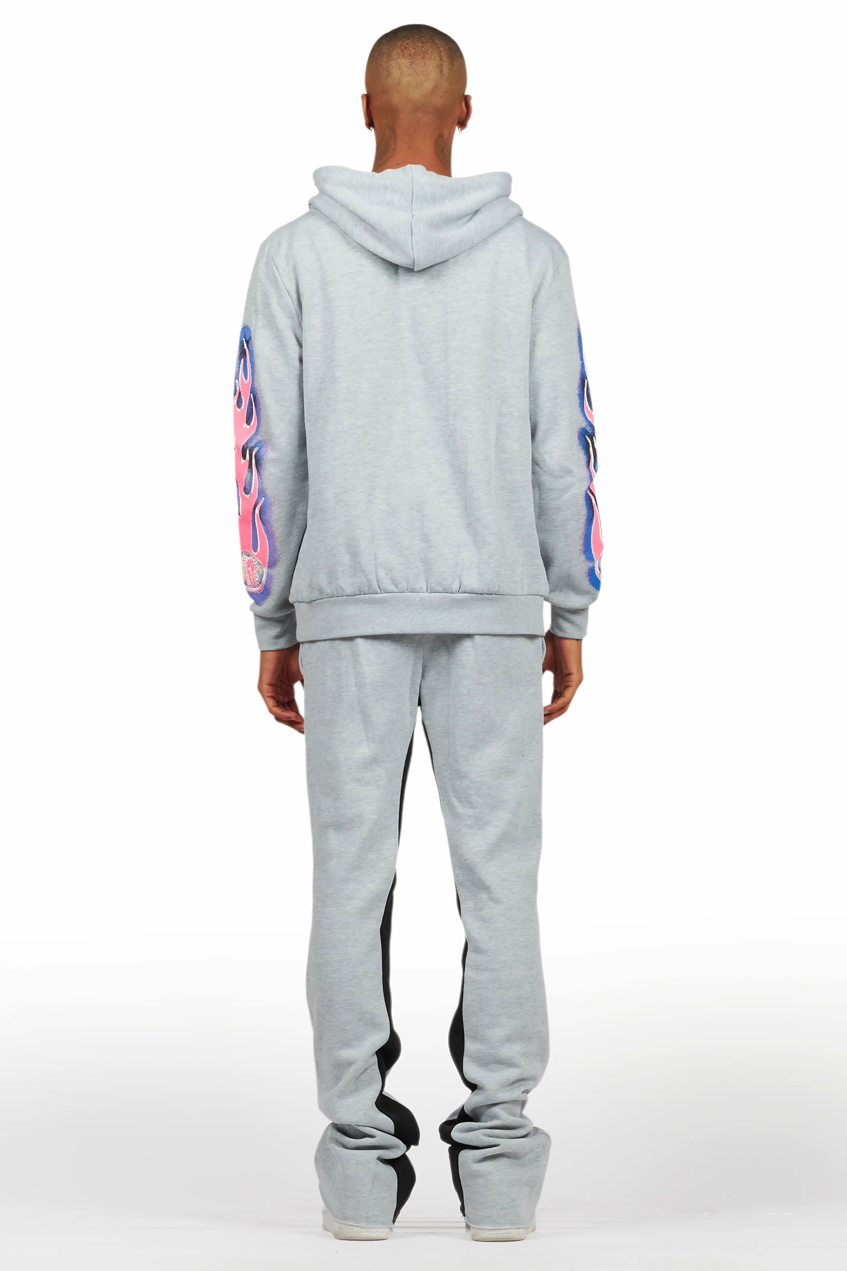 Cairo Heather Grey Hoodie/Baggy Track Pant Set