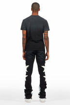 Pacino Black/Grey T-Shirt/Stacked Flare Track Set