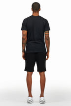 Edel Black T-Shirt Short Set