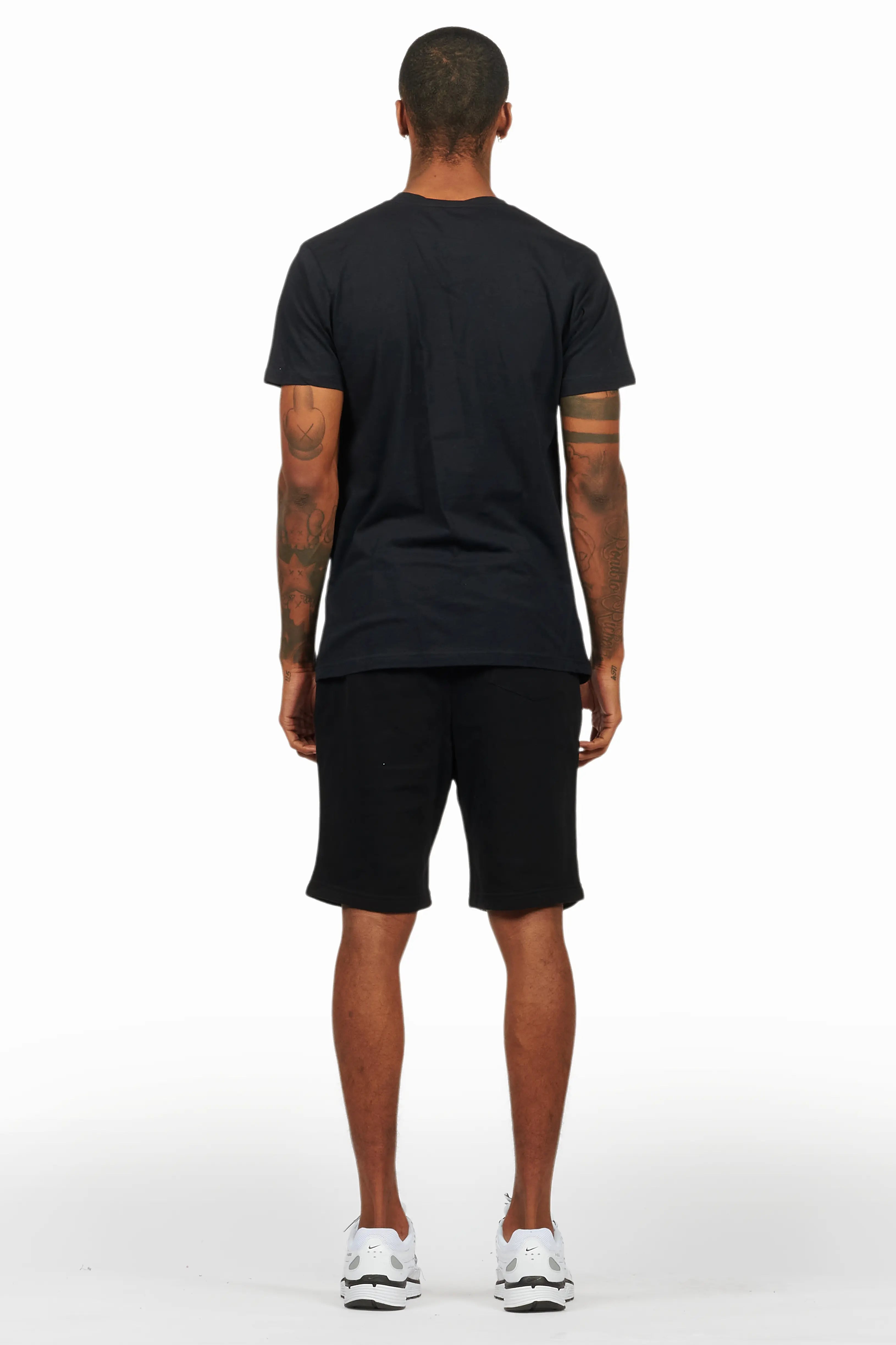 Edel Black T-Shirt Short Set