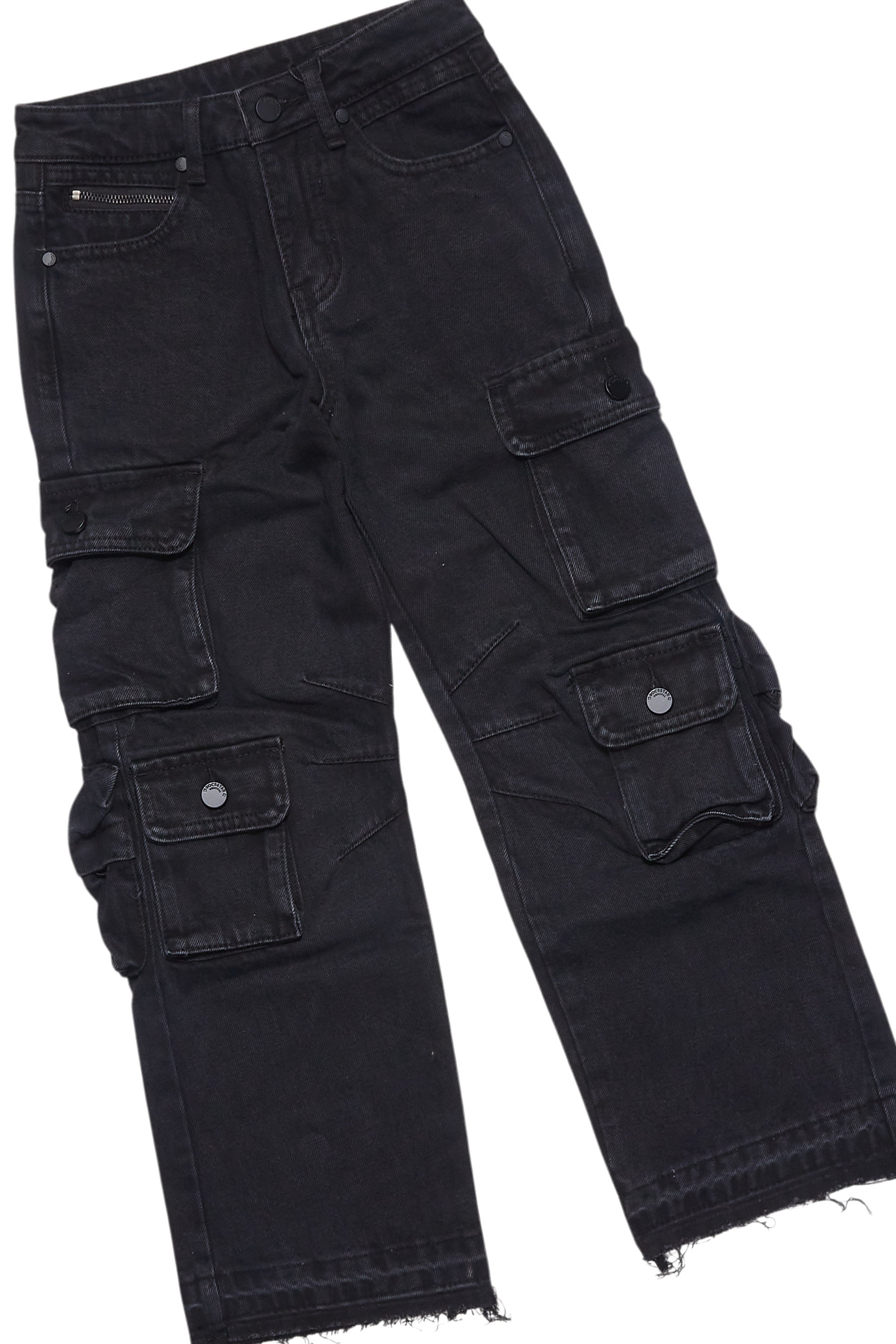 Boys Daria Black/Multi T-Shirt/Stacked Flare Jean Set