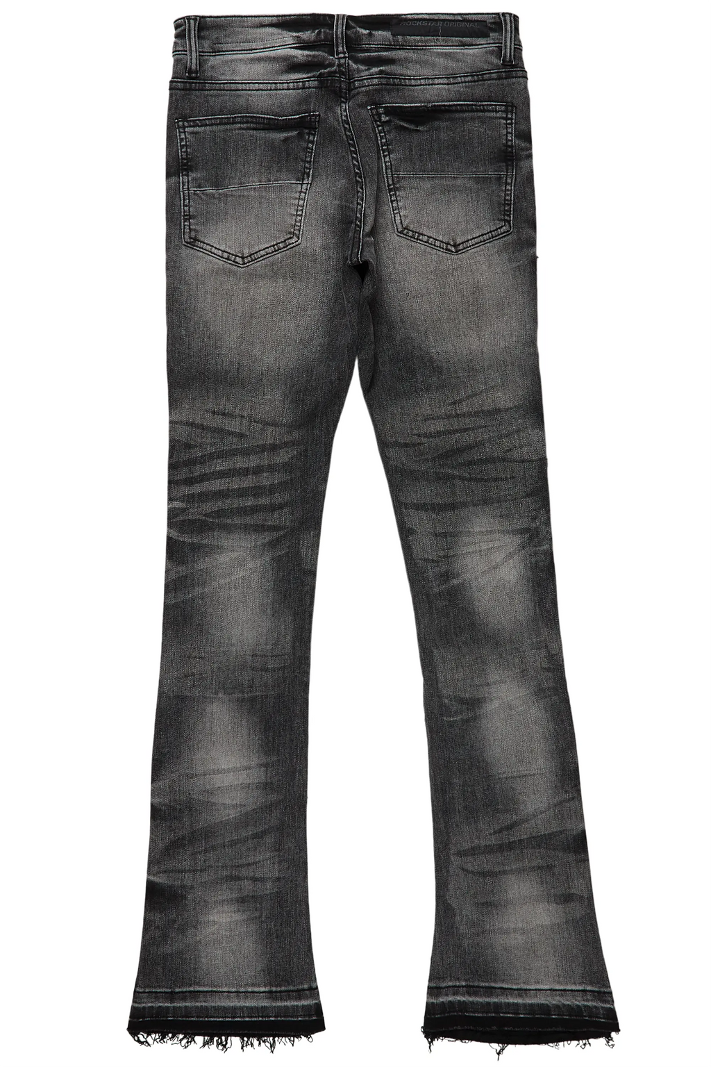 Petrus Grey Stacked Flare Jean