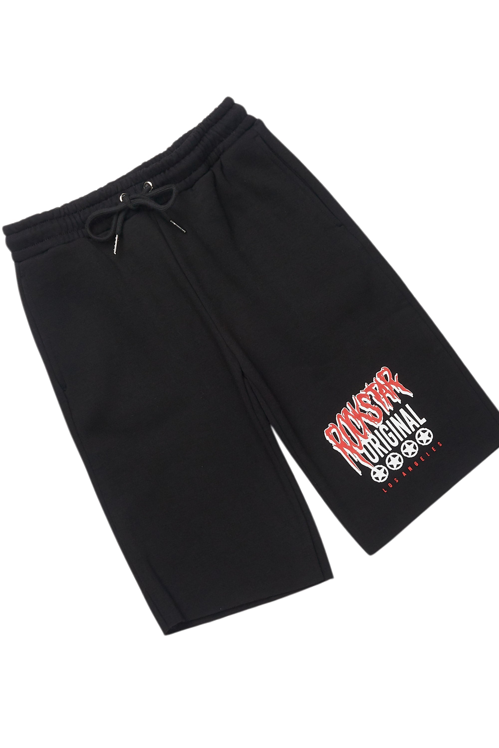 Boys Wizzurd Black/Red T-Shirt Cargo Shorts Set