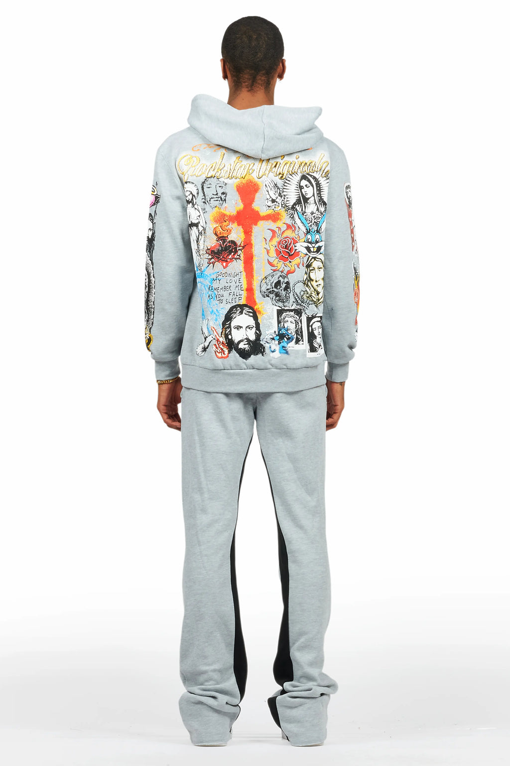 Santos Heather Grey Hoodie/Baggy Track Pant Set