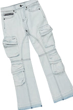 Boys Smitty Grey Hoodie/Stacked Flare Jean Set