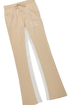 Briggs White/Beige Long Sleeve T-Shirt/Baggy Pant Set