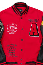 Kebi Red/Black Varsity Jacket