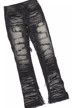 Waller Dark Grey Graphic T-Shirt/Stacked Flare Jean Bundle