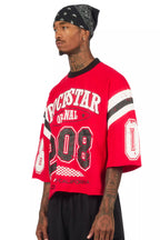 Jaren Red Boxy Crop T-Shirt