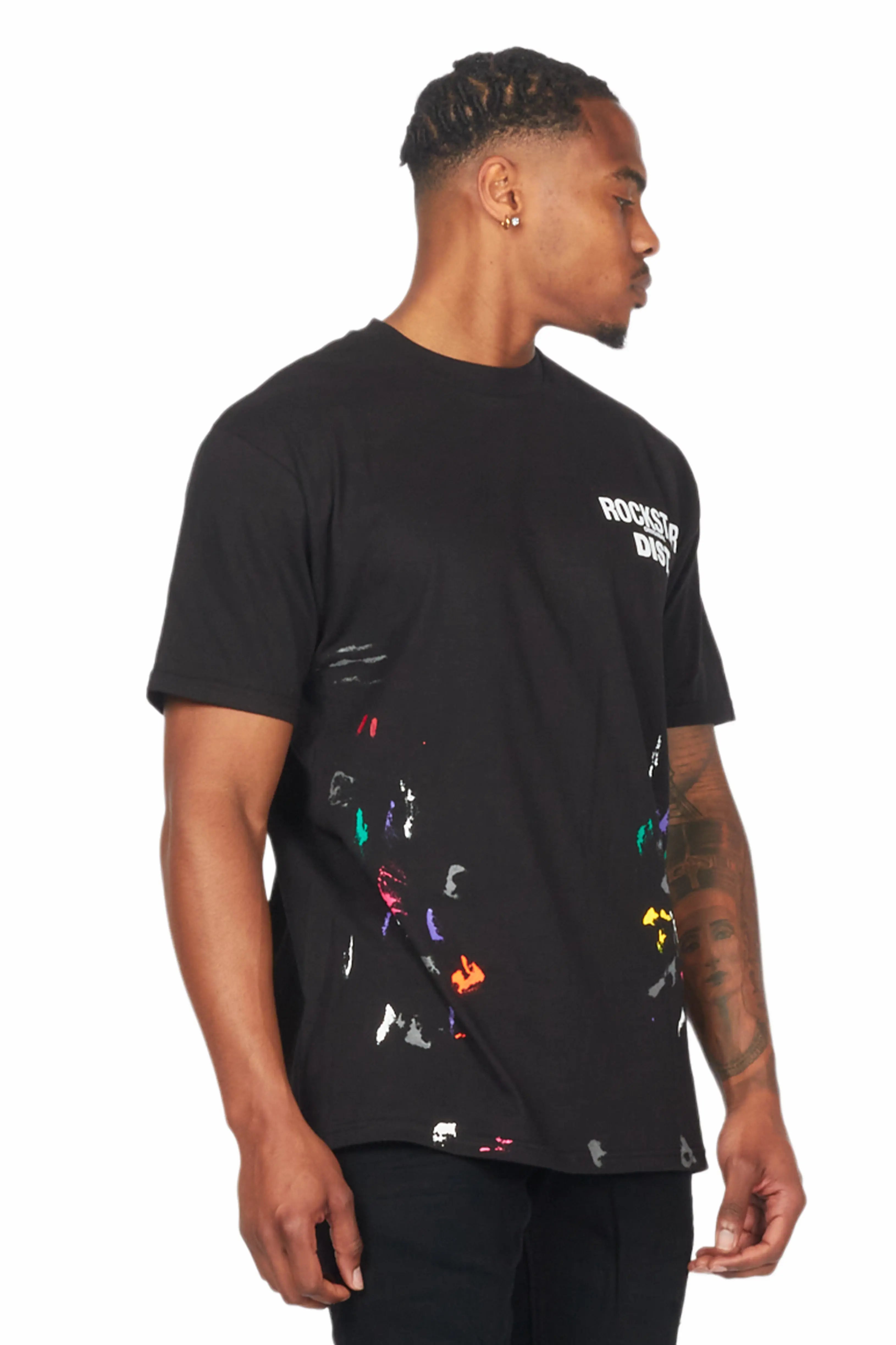 Xanto Black Graphic T-Shirt