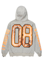 Fields Grey/Orange Distressed Graphic Hoodie