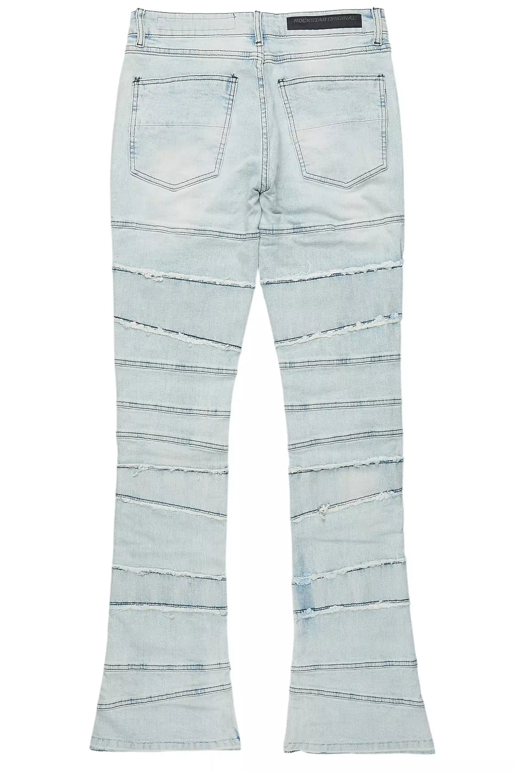 Franko Light Blue Stacked Flare Jean