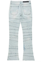 Franko Light Blue Stacked Flare Jean