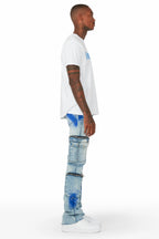 Dutton Blue/Royal Blue Super Stacked Flare Jean