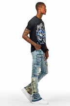 Zeta Blue Super Stacked Flare Jean