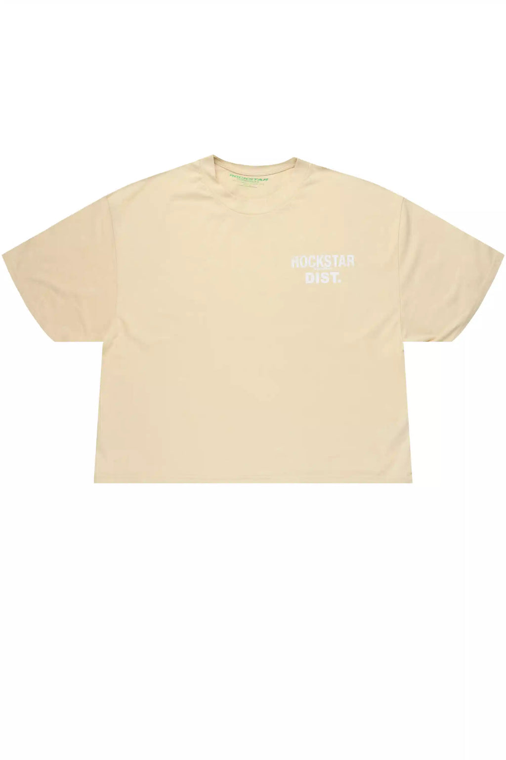 Lake Beige/White Boxy Crop T-Shirt