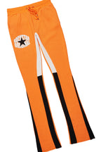 States Orange Hoodie Stacked Flare Track Set