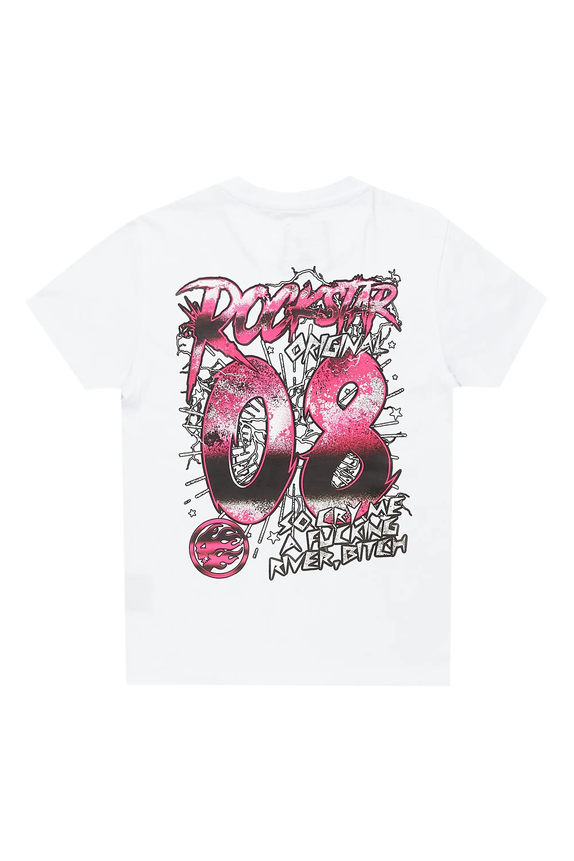 Girls Daija White Graphic T-Shirt