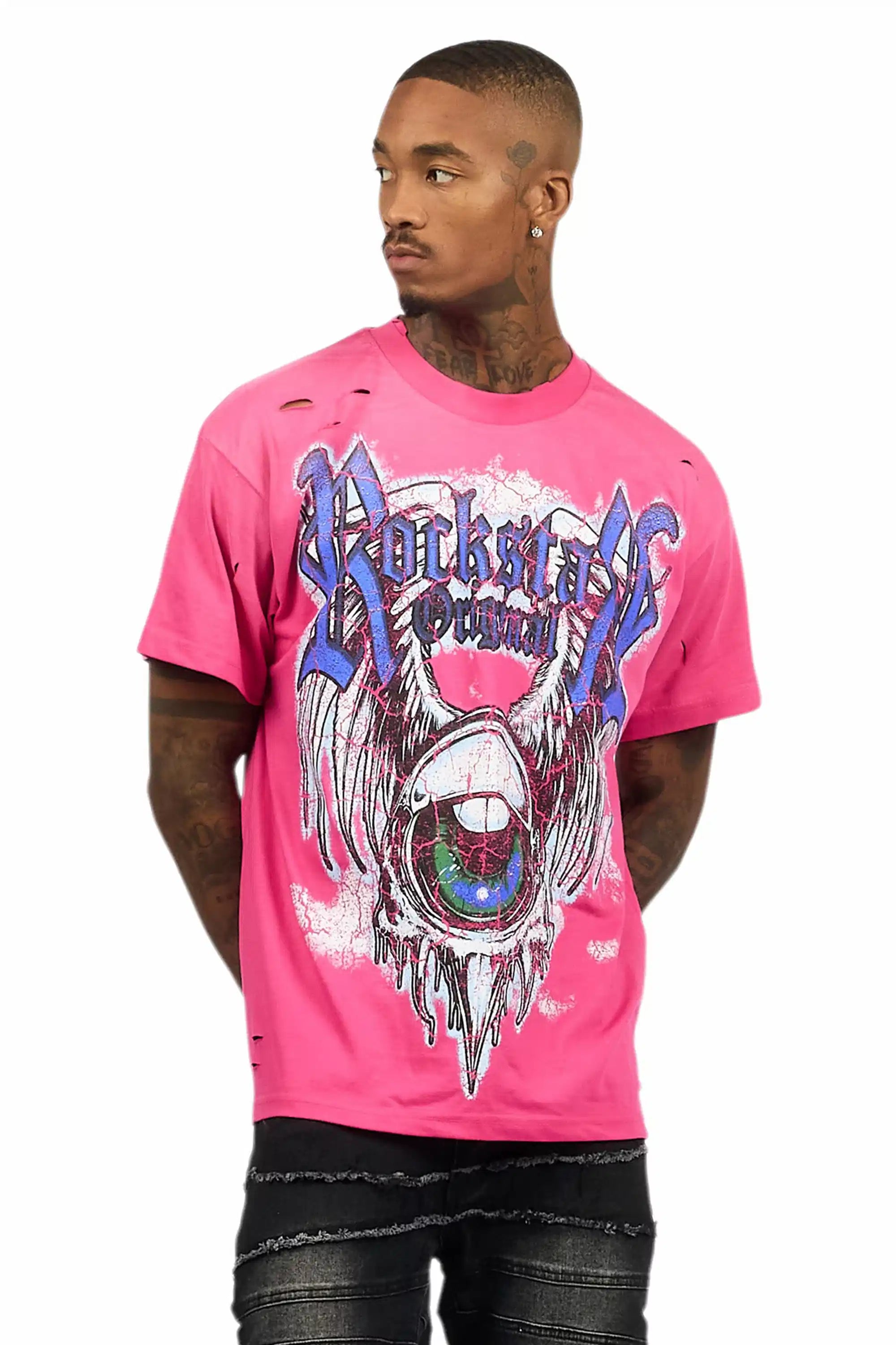 Fenton Fuchsia Oversized Graphic T-Shirt