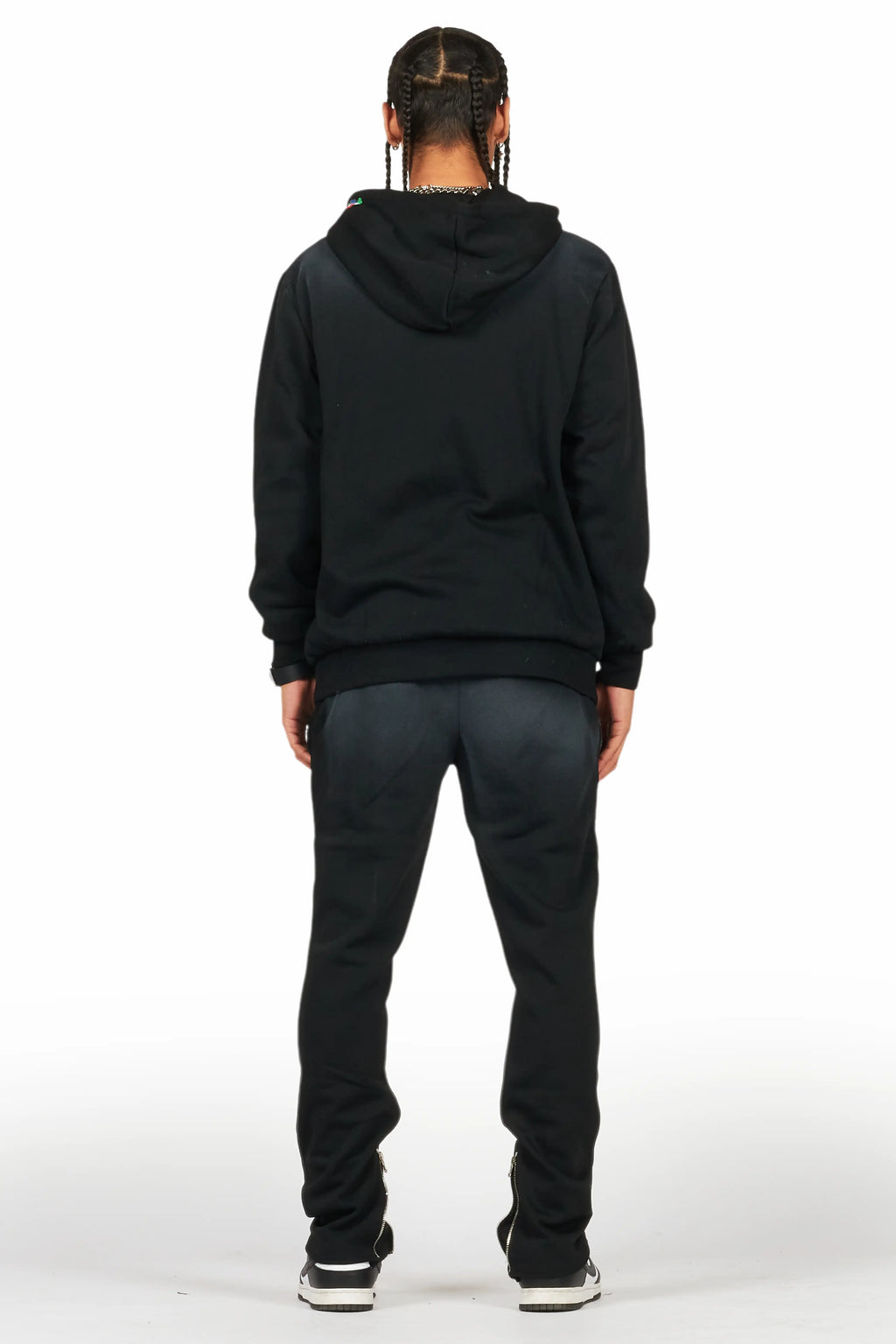 Rockstar Art Dist. Black Hoodie Slim Fit Track Set