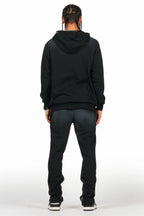 Rockstar Art Dist. Black Hoodie Slim Fit Track Set