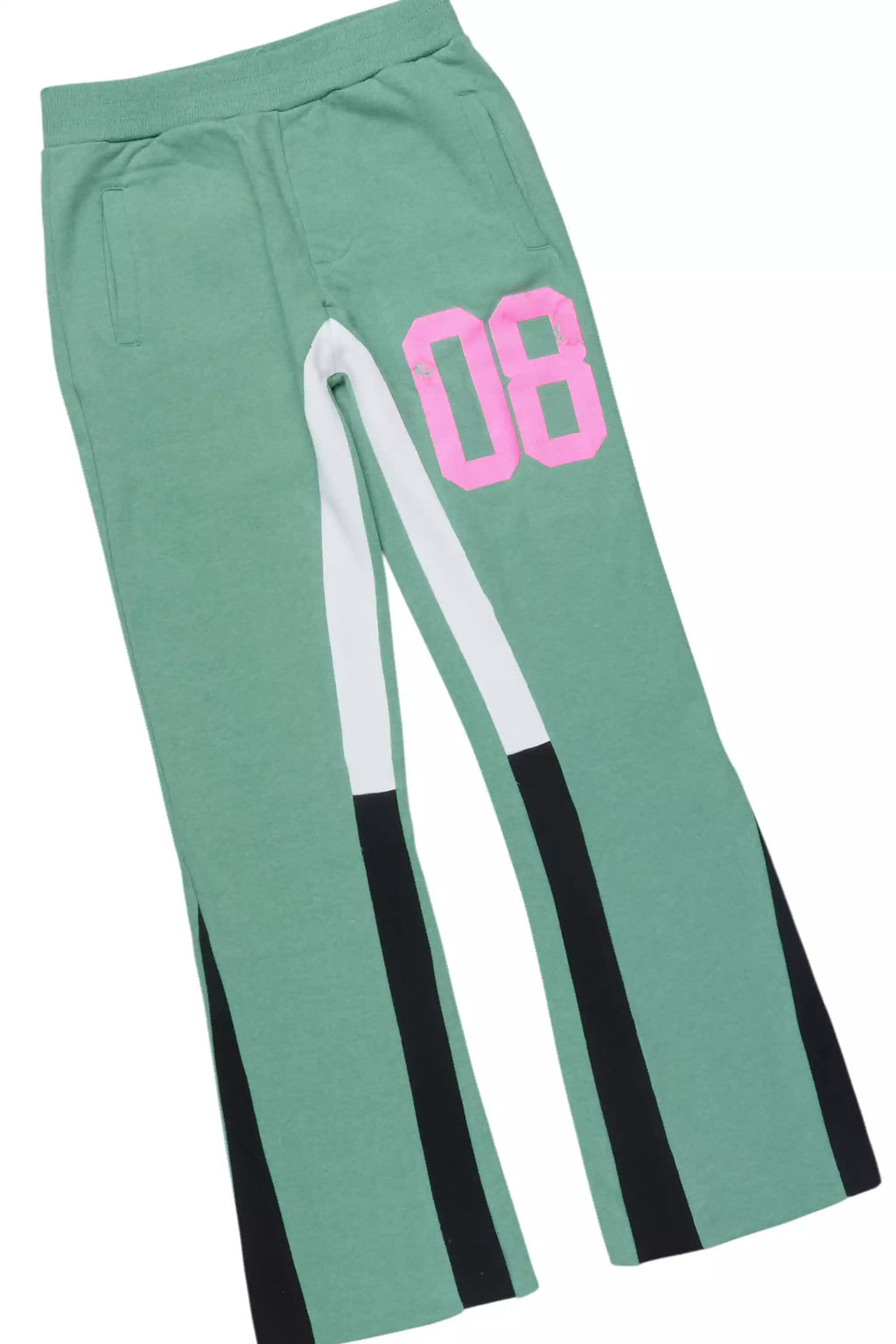 Girls Kammy Sage/Pink Hoodie Stacked Track Set