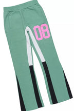 Girls Kammy Sage/Pink Hoodie Stacked Track Set