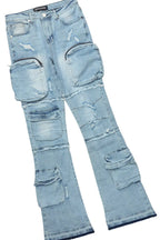 Terrina White Tee & Toniesha Light Wash Jean Set