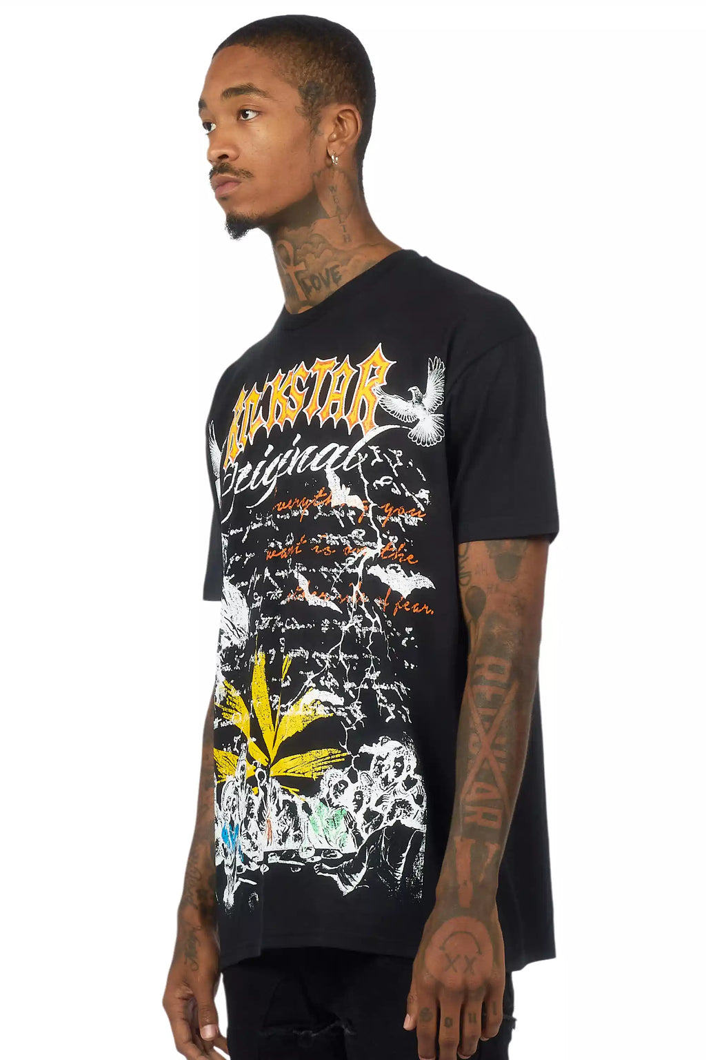 Super Sketch Black/Multi Oversized Graphic T-Shirt