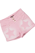 Girls Jadey Pink T-Shirt/Denim Short Set