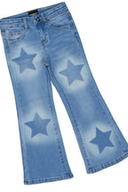 Girls Danna White T-Shirt Flare Jean Set