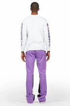 Fields Purple/White Long Sleeve T-Shirt/Baggy Pant Set