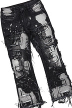 Boys Smitty Light Grey Hoodie/Stacked Flare Jean Set