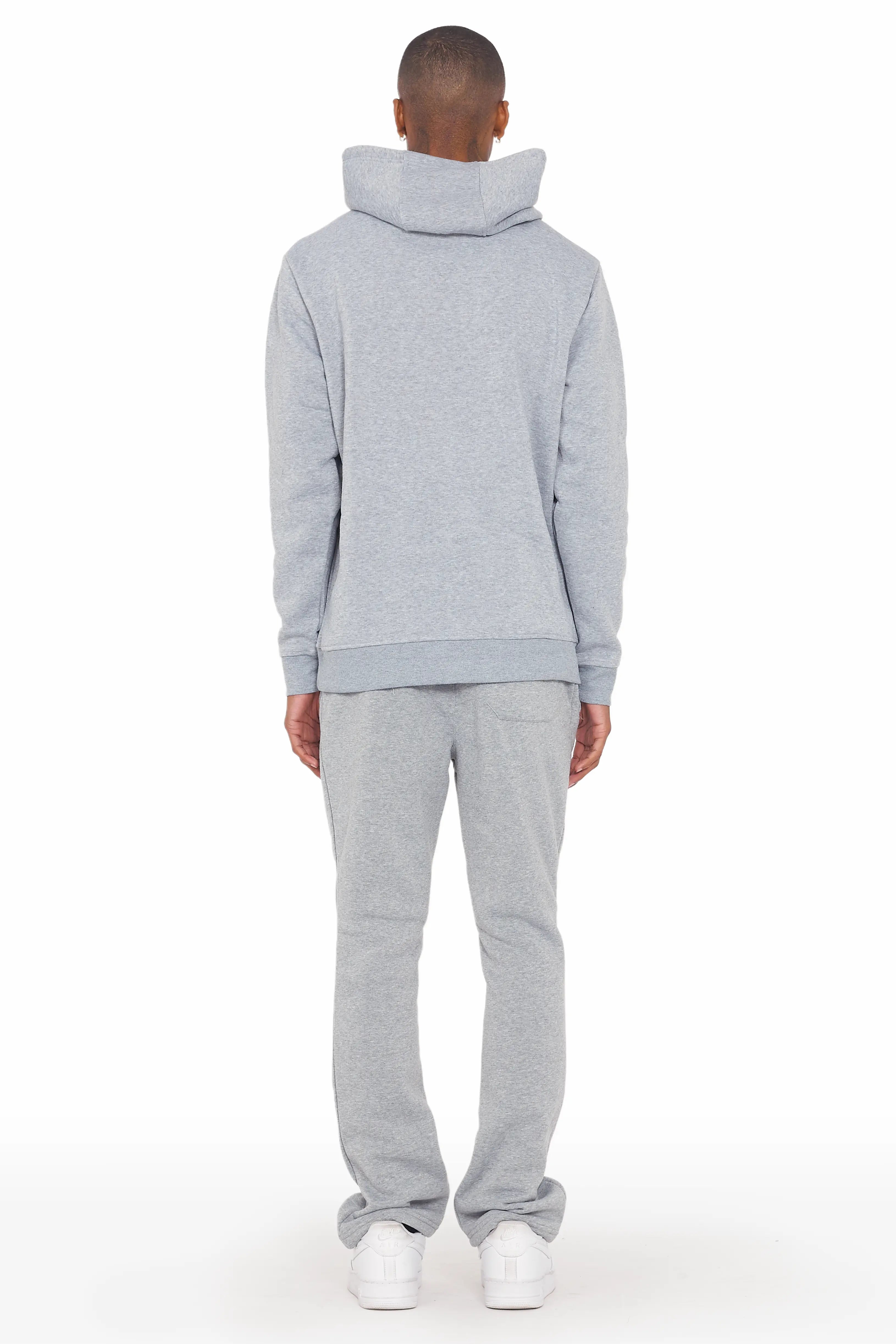 Scottie Grey/Black Paint Splatter Hoodie/Stacked Flare Pant Set